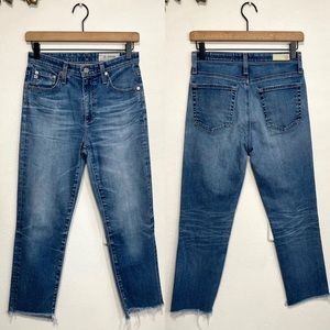 AG-ED Isabelle High Rise Straight Crop Jeans